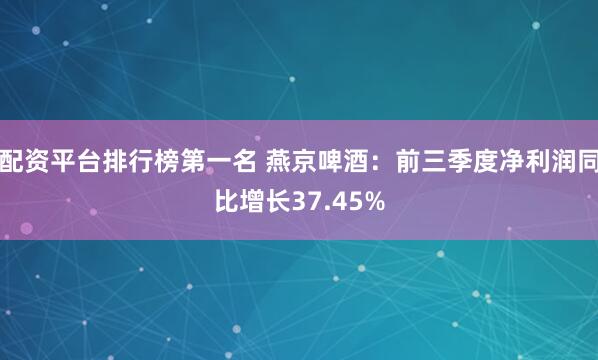 配资平台排行榜第一名 燕京啤酒：前三季度净利润同比增长37.45%