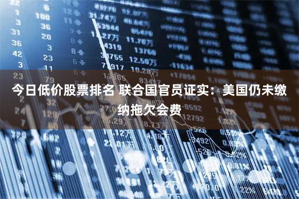 今日低价股票排名 联合国官员证实：美国仍未缴纳拖欠会费